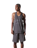 Mesh Pattern Training Tanktop - D.Grey