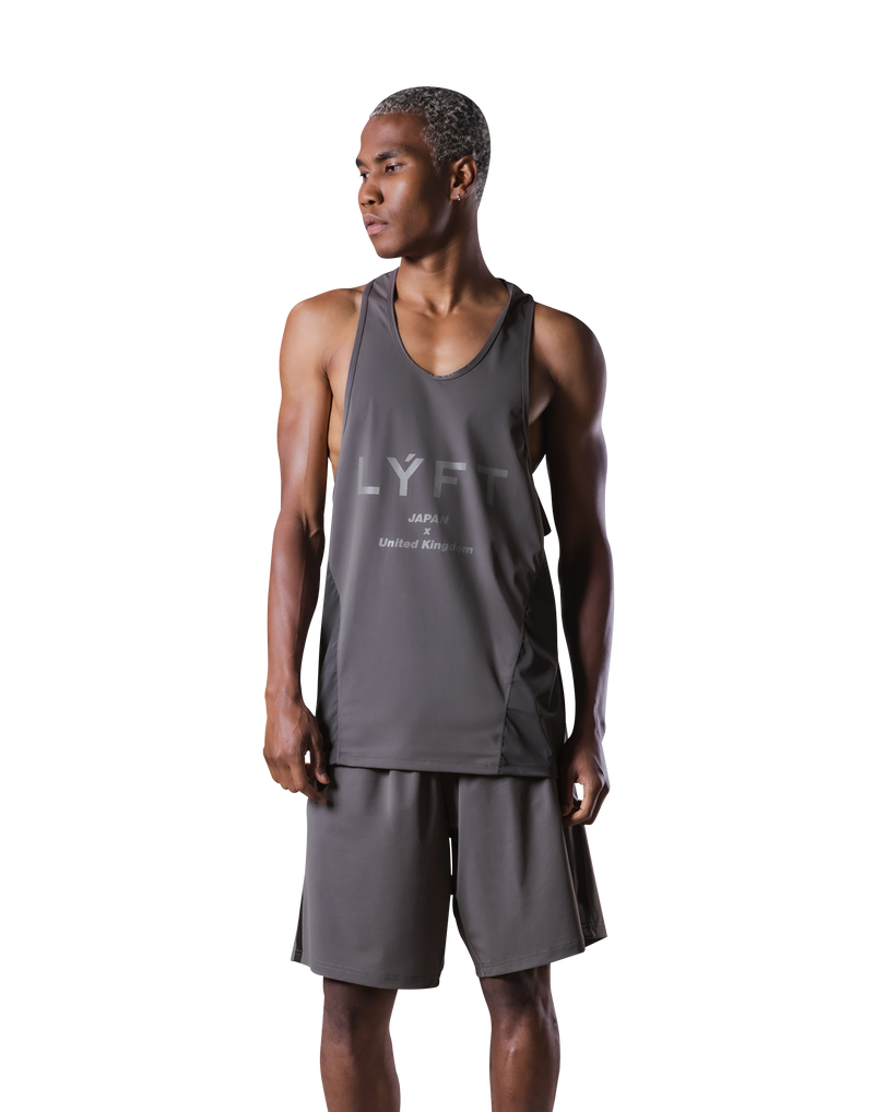 Mesh Pattern Training Tanktop - D.Grey