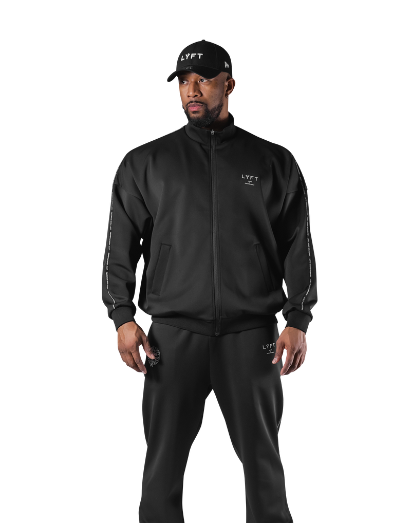 New Flag Oversize Track Jacket - Black – LÝFT New Flag Oversize Track Jacket - Black – LÝFT