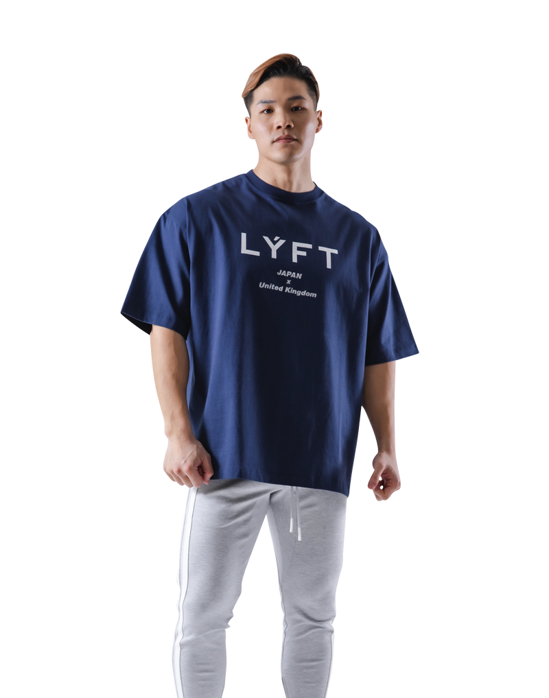 LÝFT Logo Big T-Shirt - Navy