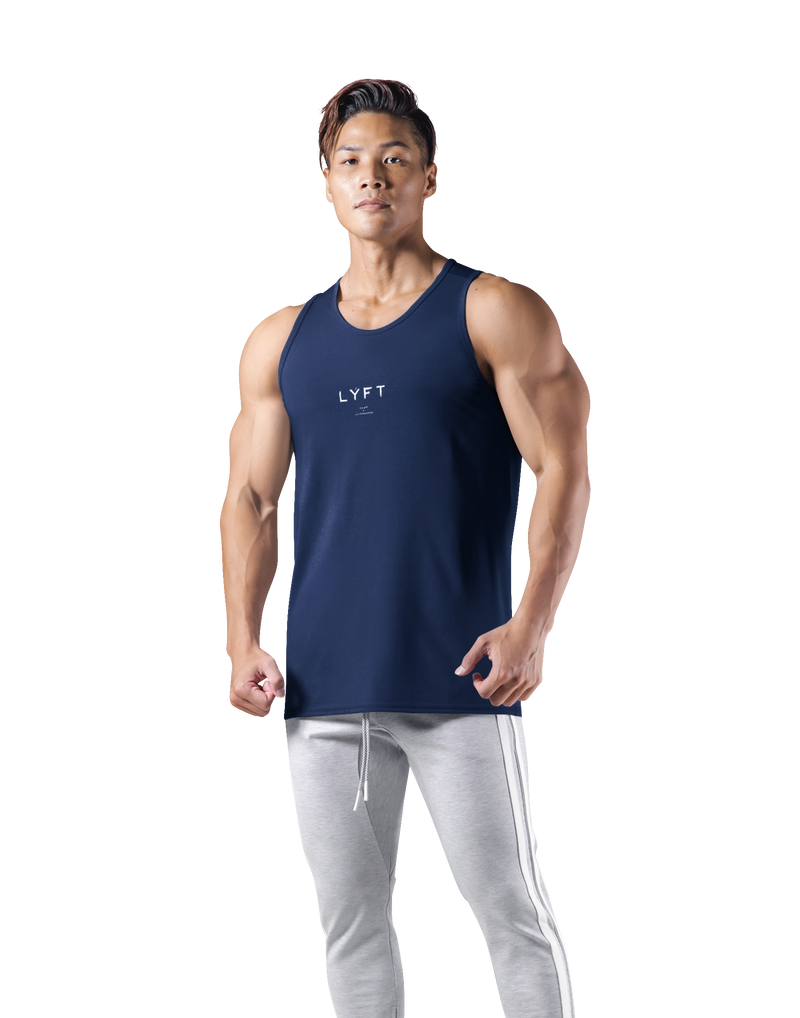 2Way Stretch Standard Tanktop - Navy – LÝFT 2Way Stretch Standard Tanktop - Navy – LÝFT
