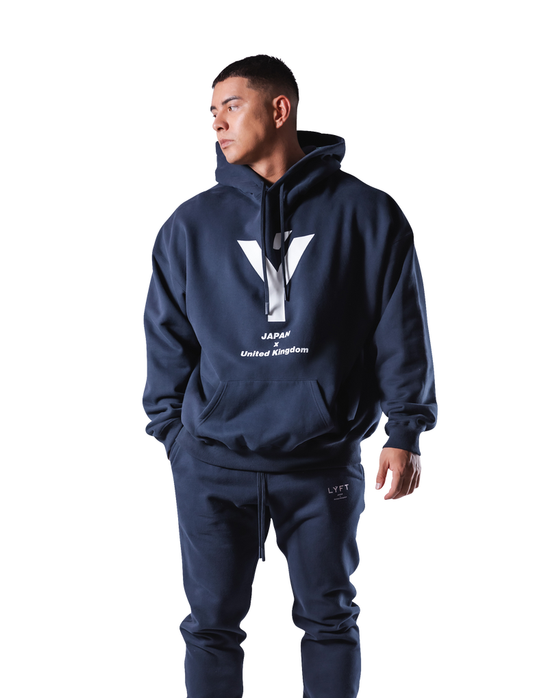 Y Oversize Sweat Hoodie - Navy