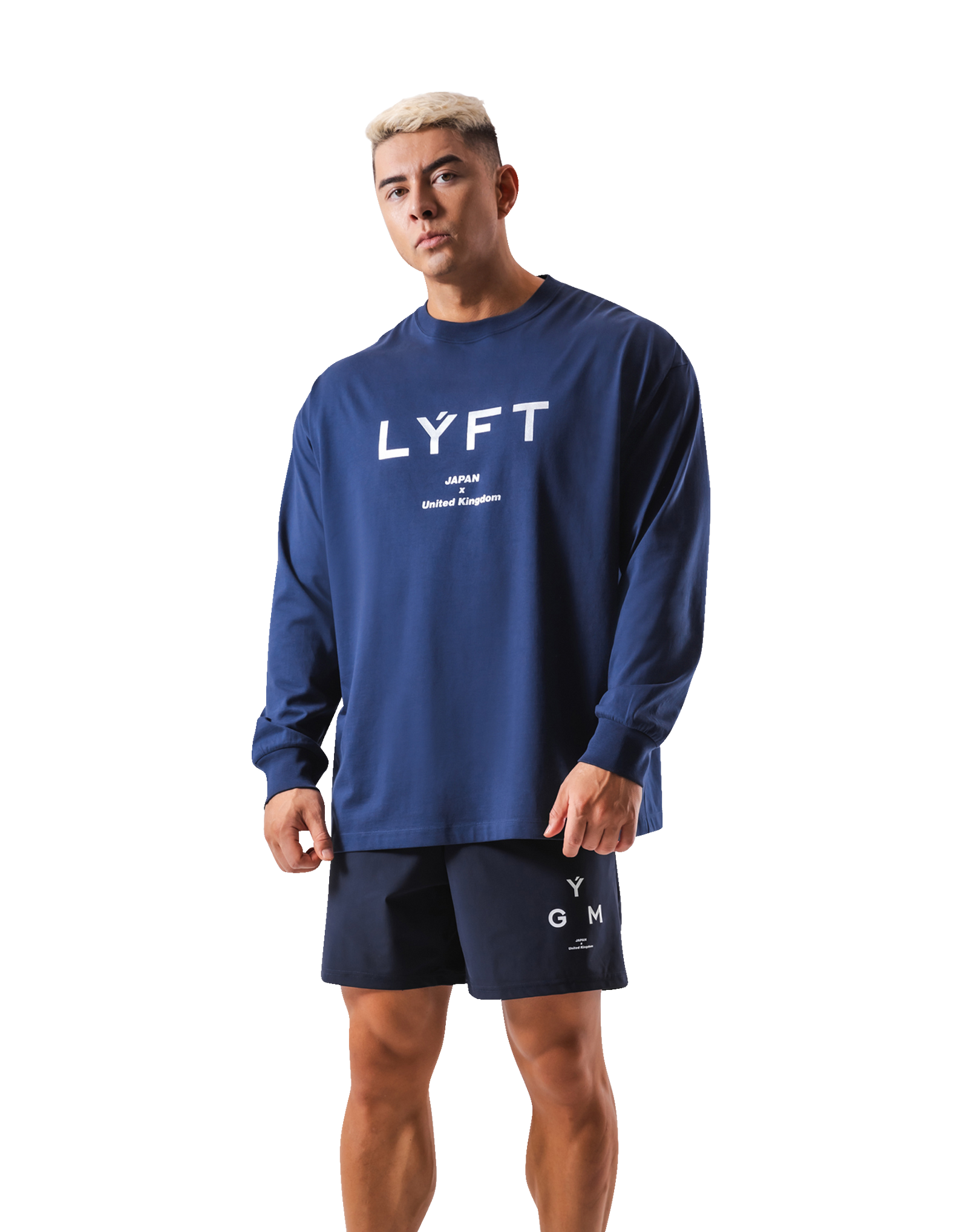 LÝFT Logo Long T-Shirt - Navy