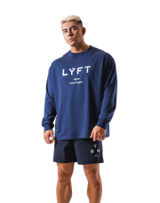 LÝFT Logo Long T-Shirt - Navy