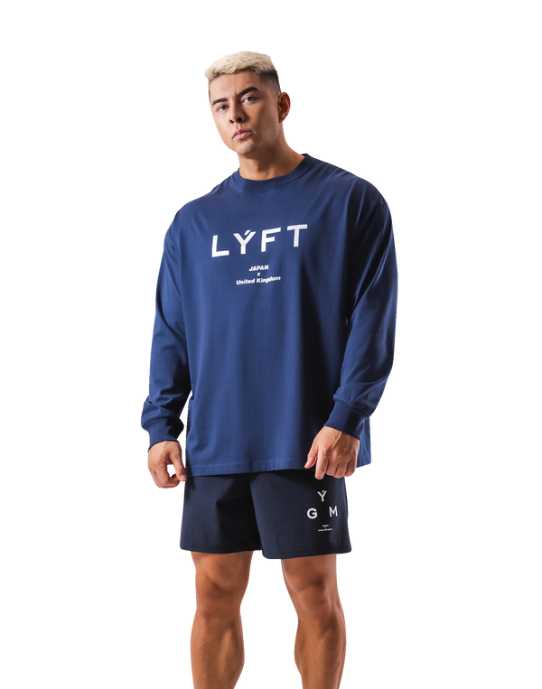 LÝFT Logo Long T-Shirt - Navy