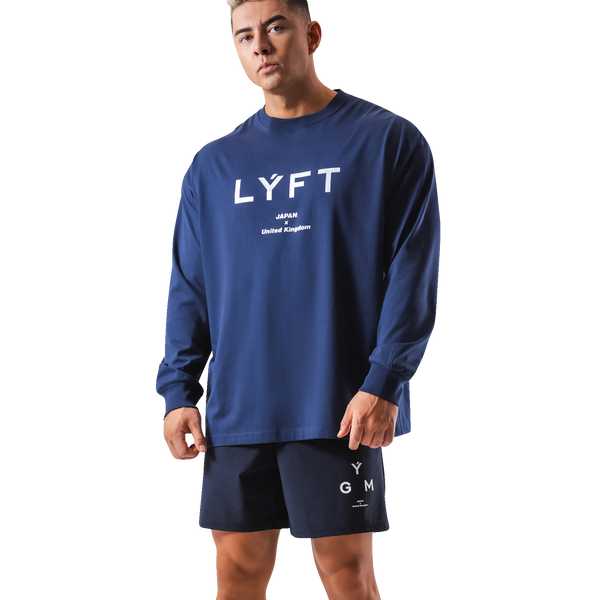 LÝFT Logo Long T-Shirt - Navy