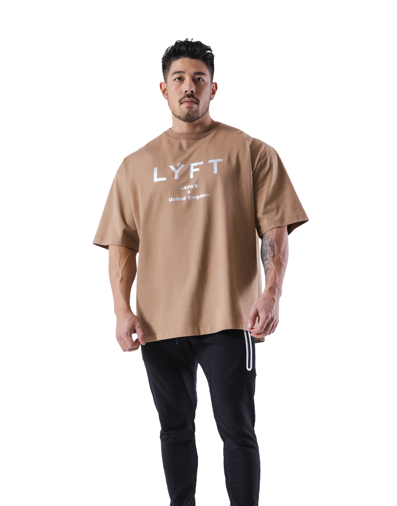 LÝFT Logo Big T-Shirt - Beige