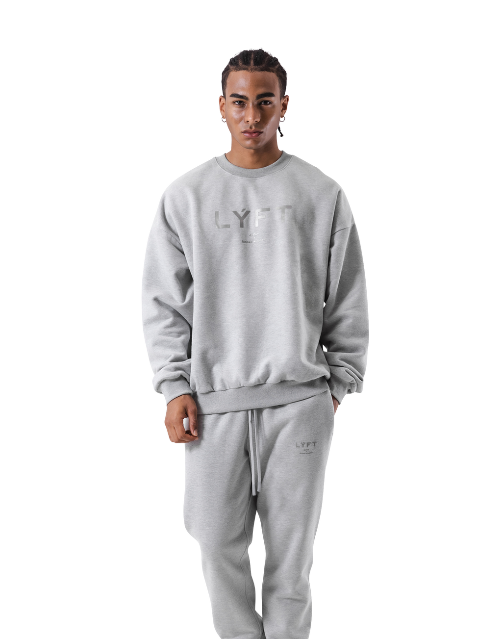 LÝFT Oversize Crew Neck Sweat - Grey