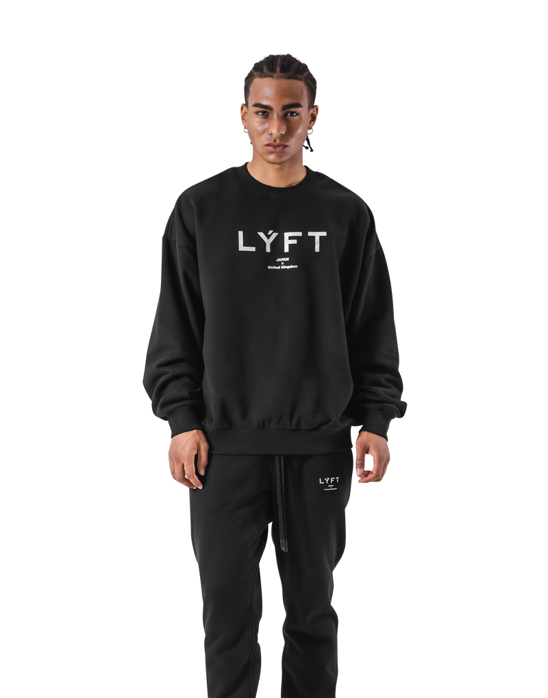 LÝFT Oversize Crew Neck Sweat - Black