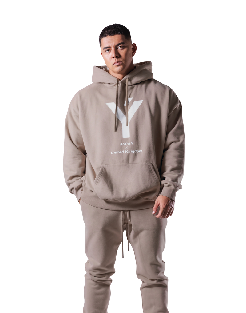 Y Oversize Sweat Hoodie - Beige