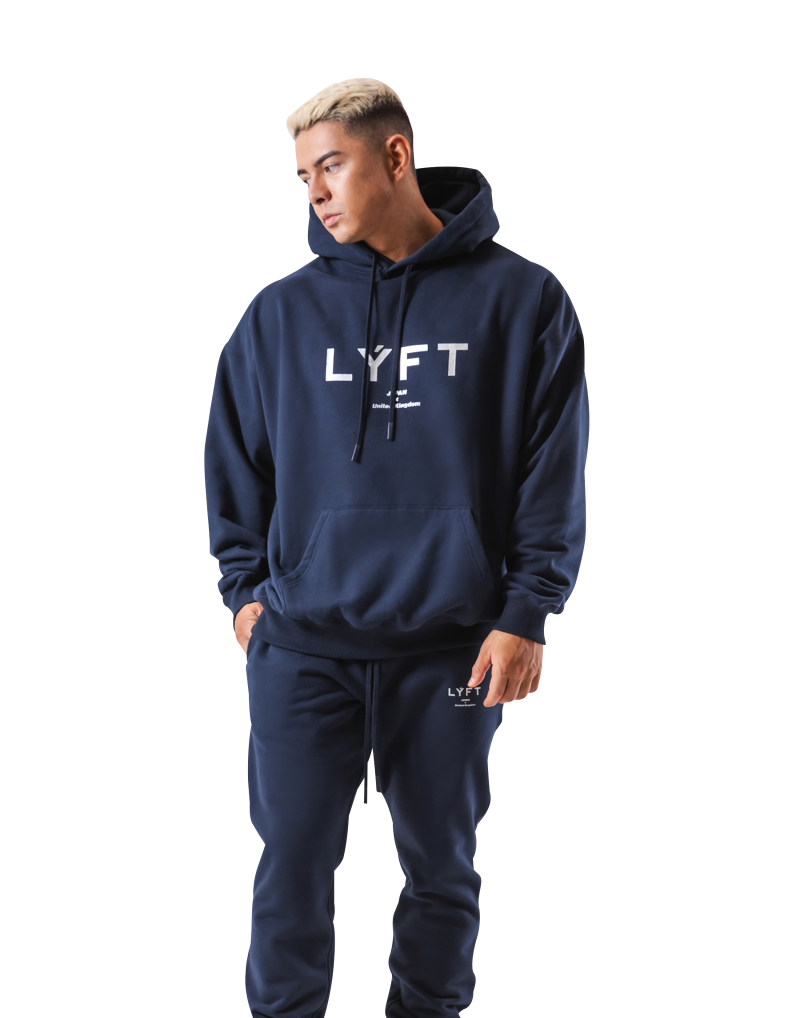 Back Emblem Oversize Sweat Hoodie - Navy – LÝFT Back Emblem Oversize Sweat Hoodie - Navy – LÝFT