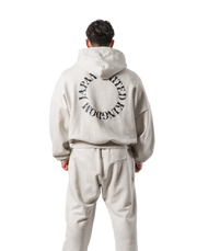 Back Ring Oversize Sweat Hoodie - Ivory