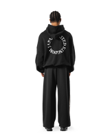 Back Ring Oversize Sweat Hoodie - Black
