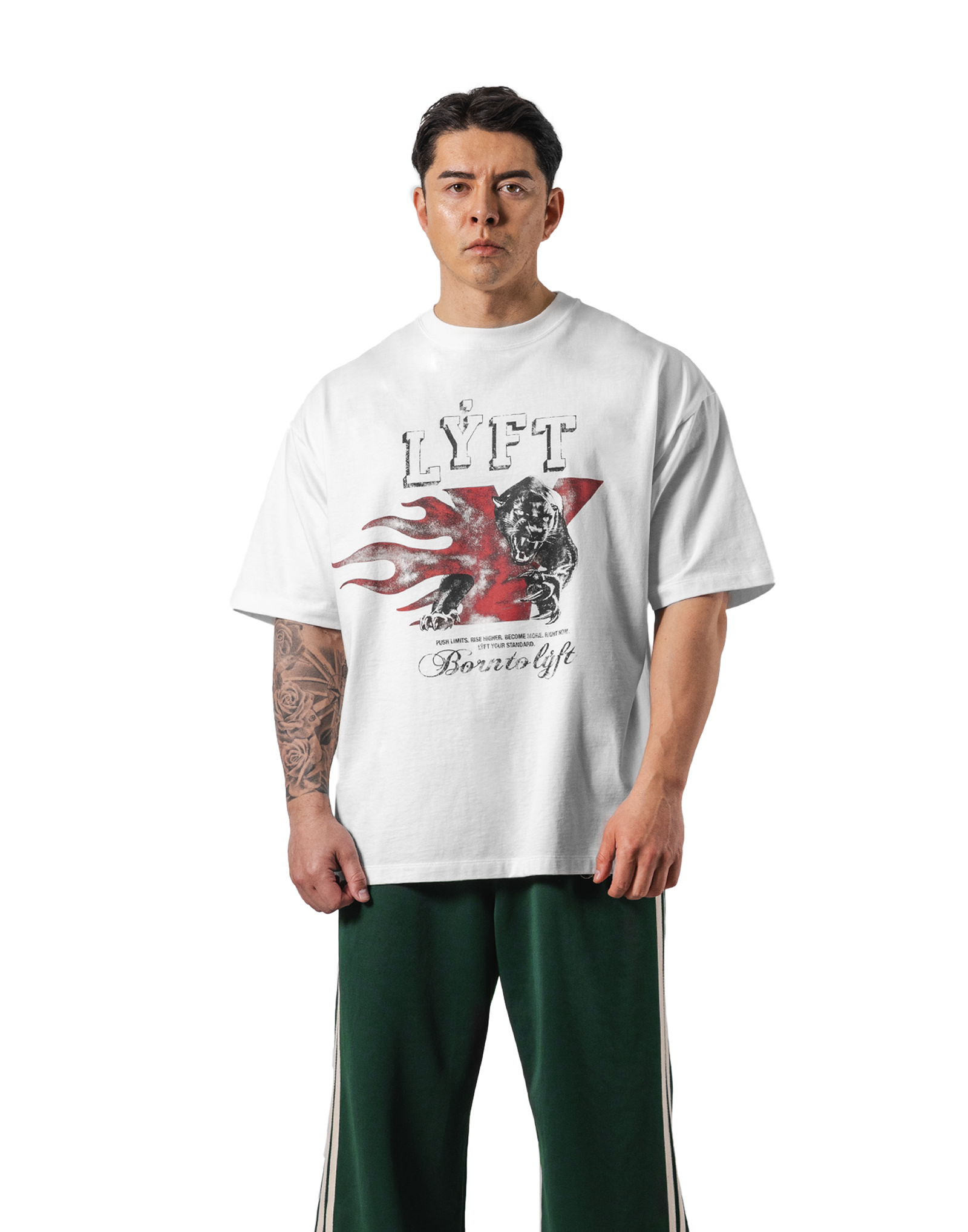 Panther Ý Graphic Vintage Big T-Shirt - White – LÝFT