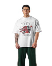 Panther Ý Graphic Vintage Big T-Shirt - White