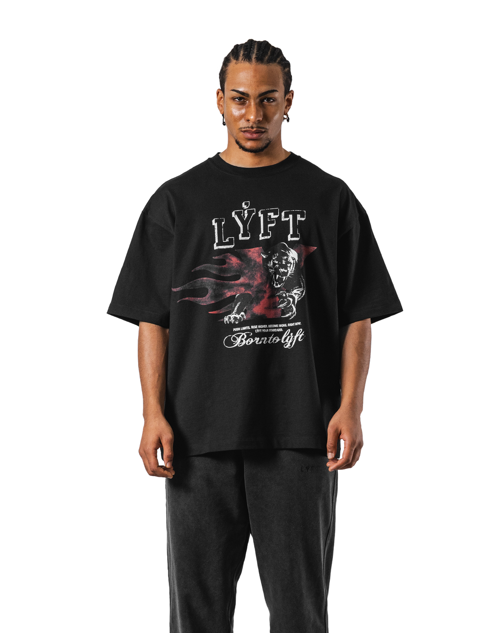 Panther Ý Graphic Vintage Big T-Shirt - Black – LÝFT Panther Ý Graphic Vintage Big T-Shirt - Black – LÝFT