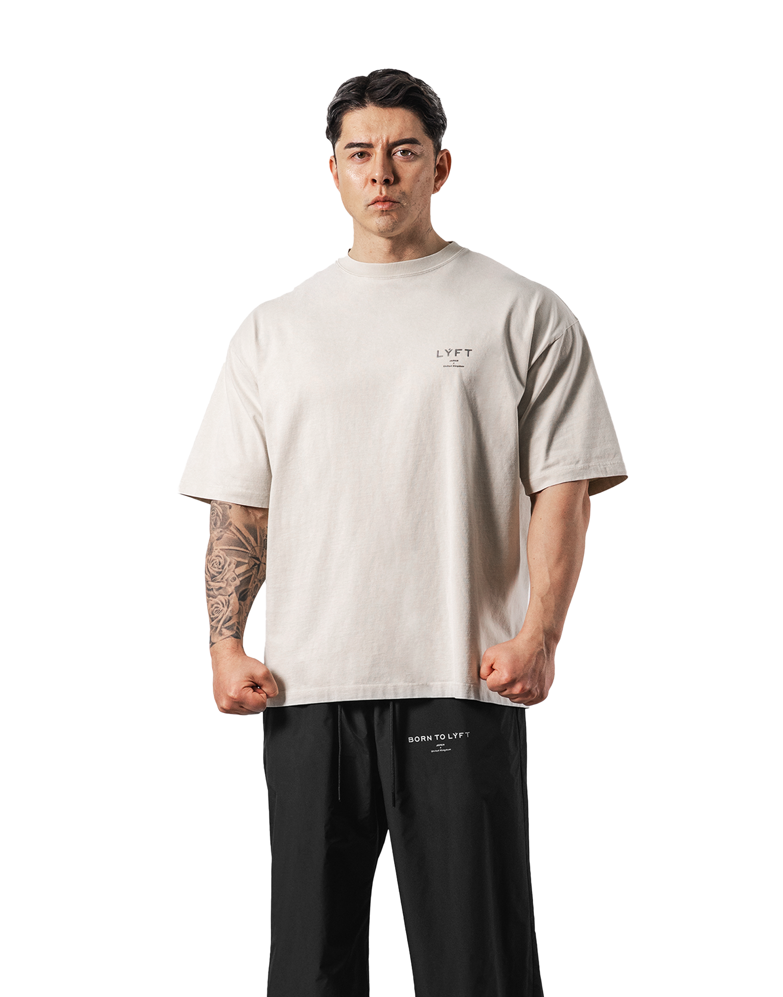 One Point LÝFT Logo Vintage Big T-Shirt - Ivory