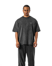 One Point LÝFT Logo Vintage Big T-Shirt - Black