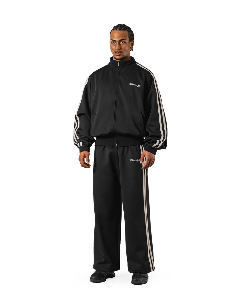 2Line Side Tape Track Jacket - Black – LÝFT 2Line Side Tape Track Jacket - Black – LÝFT