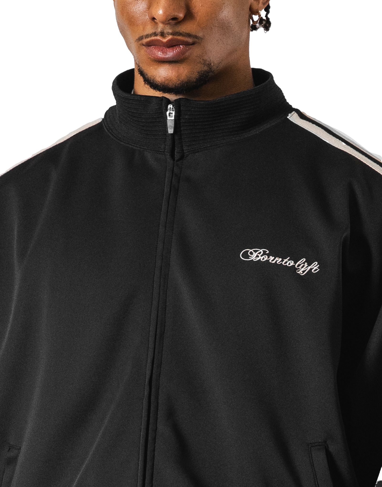 トップス 2LINE SIDE TAPE TRACK JACKET - LYFT 2Line Side Tape Track Jacket - Black – LÝFT