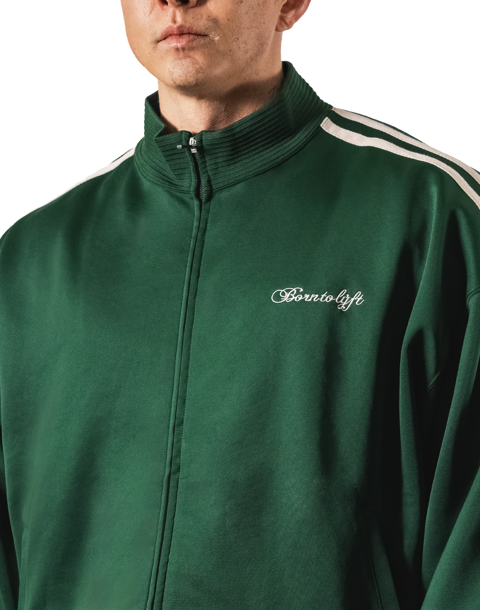 2Line Side Tape Track Jacket - Green – LÝFT 2Line Side Tape Track Jacket - Green – LÝFT