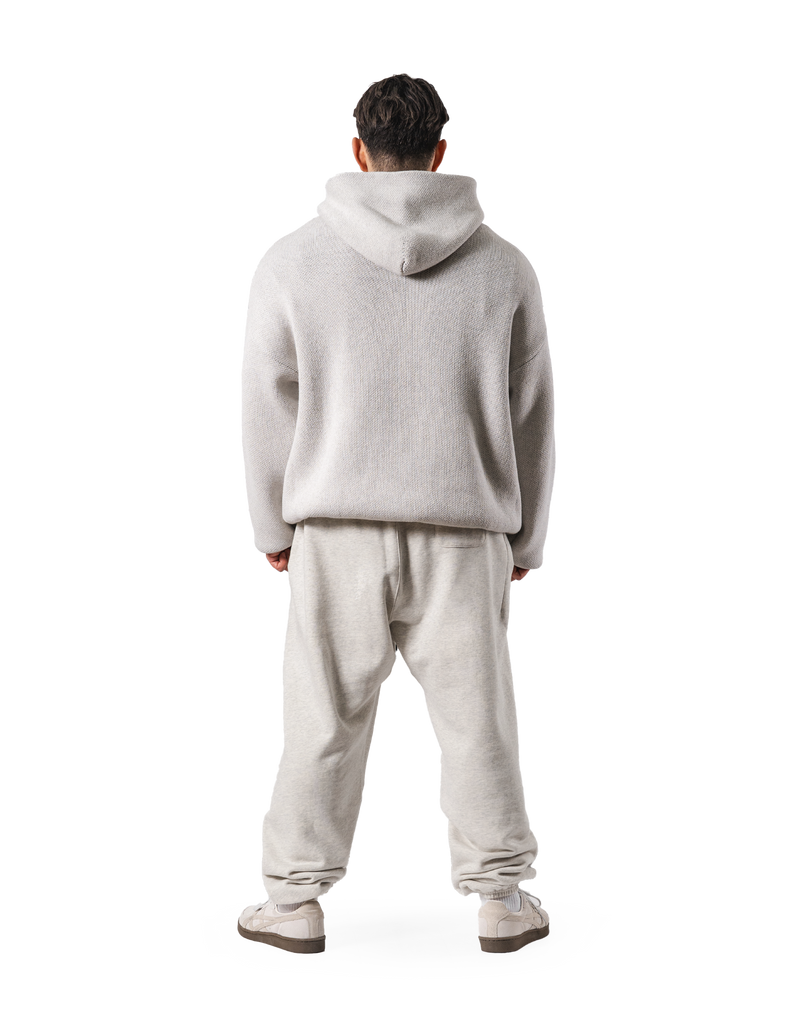 BTL Double Jacquard Knit Hoodie - Ivory – LÝFT