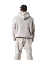 BTL Double Jacquard Knit Hoodie - Ivory