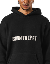 BTL Double Jacquard Knit Hoodie - Black