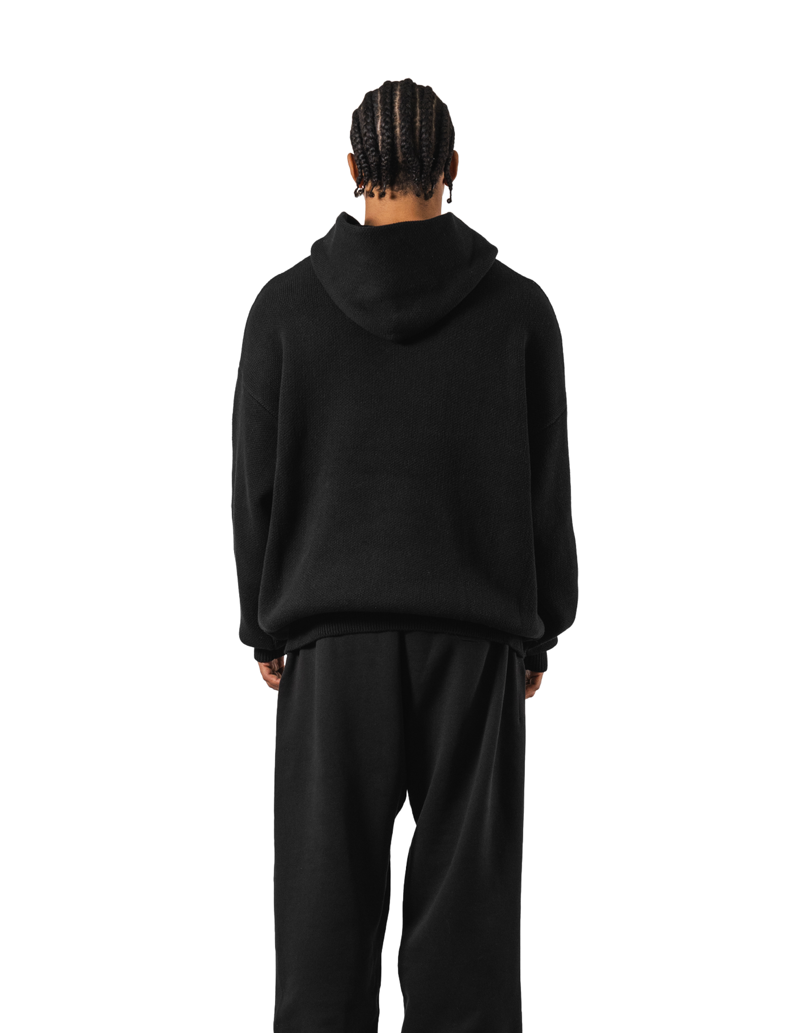 BTL Double Jacquard Knit Hoodie - Black – LÝFT BTL Double Jacquard Knit Hoodie - Black – LÝFT