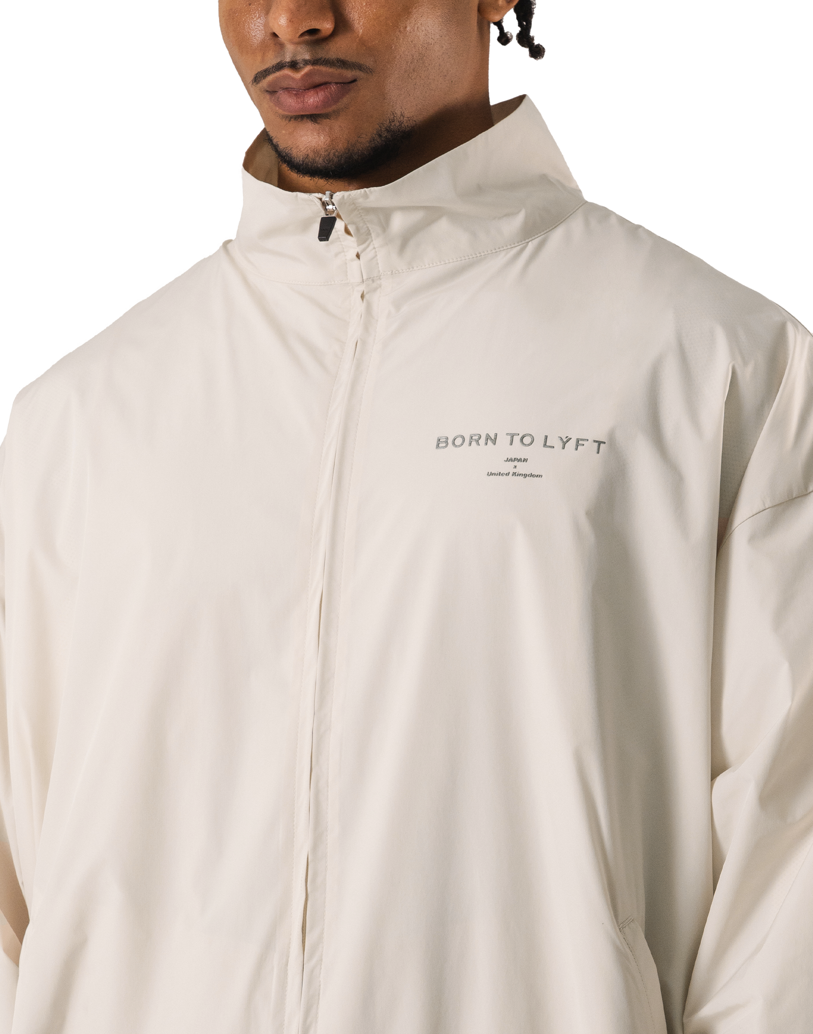 BTL Logo Nylon Jacket - Ivory – LÝFT BTL Logo Nylon Jacket - Ivory – LÝFT
