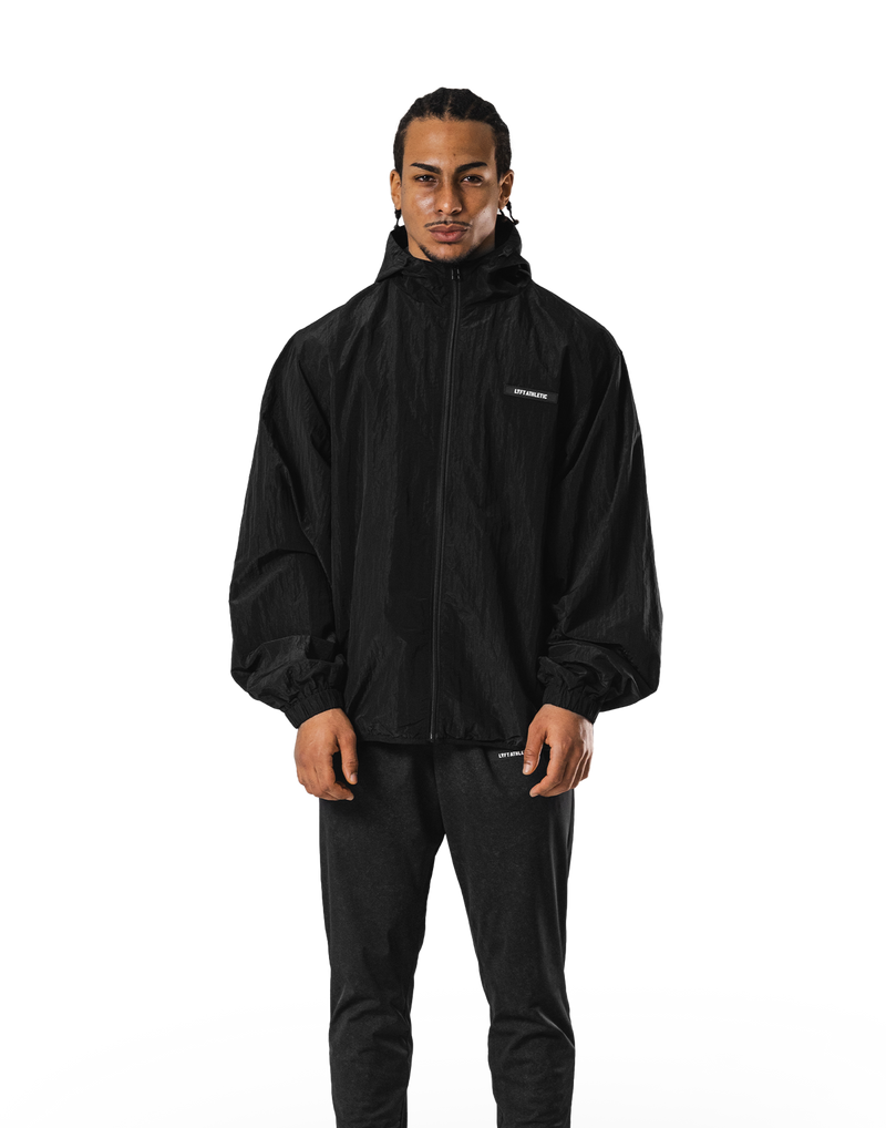 Stretch Nylon Wappen Hoodie Jacket - Black – LÝFT Stretch Nylon Wappen Hoodie Jacket - Black – LÝFT