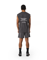 Stretch Nylon Wappen Vintage Tanktop - D.Grey