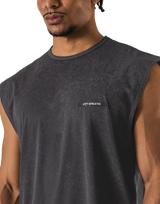 Stretch Nylon Wappen Vintage Tanktop - D.Grey