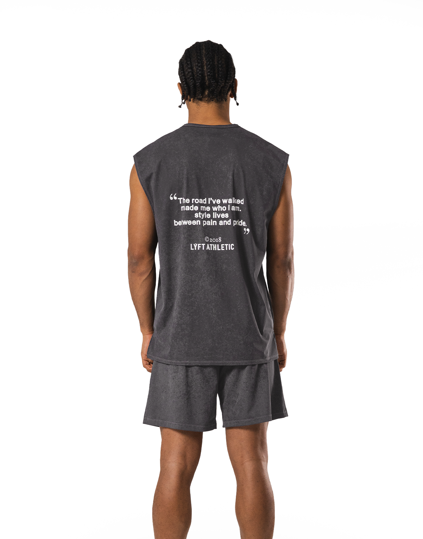 Stretch Nylon Wappen Vintage Tanktop - D.Grey – LÝFT