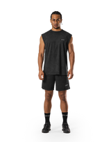 Stretch Nylon Wappen Vintage Tanktop - Black