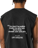 Stretch Nylon Wappen Vintage Tanktop - Black