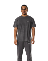 Stretch Nylon Wappen Vintage T-Shirt - D.Grey