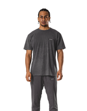 Stretch Nylon Wappen Vintage T-Shirt - D.Grey