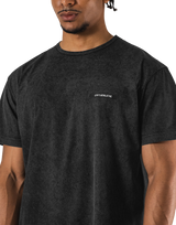 Stretch Nylon Wappen Vintage T-Shirt - Black