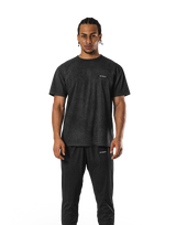 Stretch Nylon Wappen Vintage T-Shirt - Black