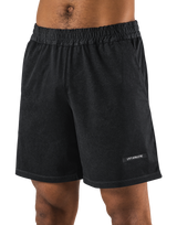 Stretch Nylon Wappen Vintage Shorts - Black