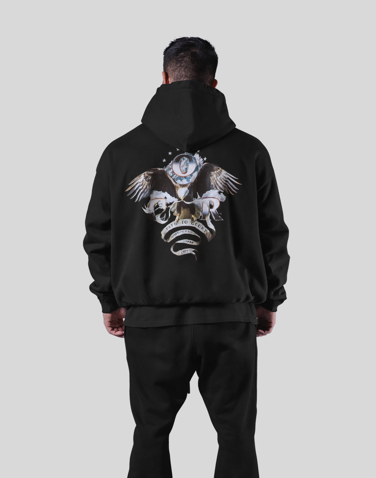 LÝFT × COR Limited Graphic Sweat Hoodie - Black
