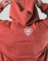 College Logo Vintage Sweat Hoodie - Red