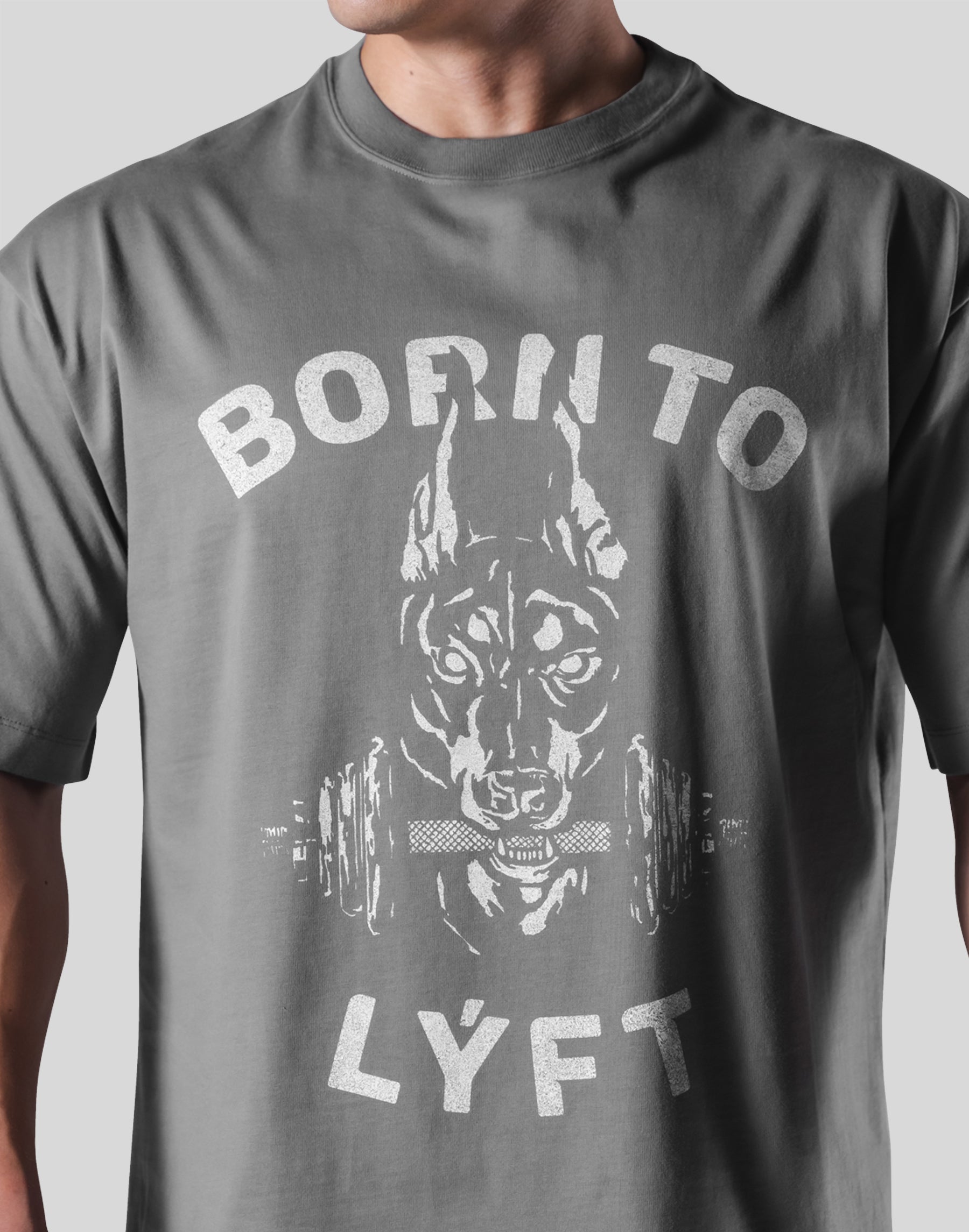Vintage Dog Graphic Big T-Shirt - D.Grey – LÝFT