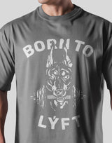 Vintage Dog Graphic Big T-Shirt - D.Grey