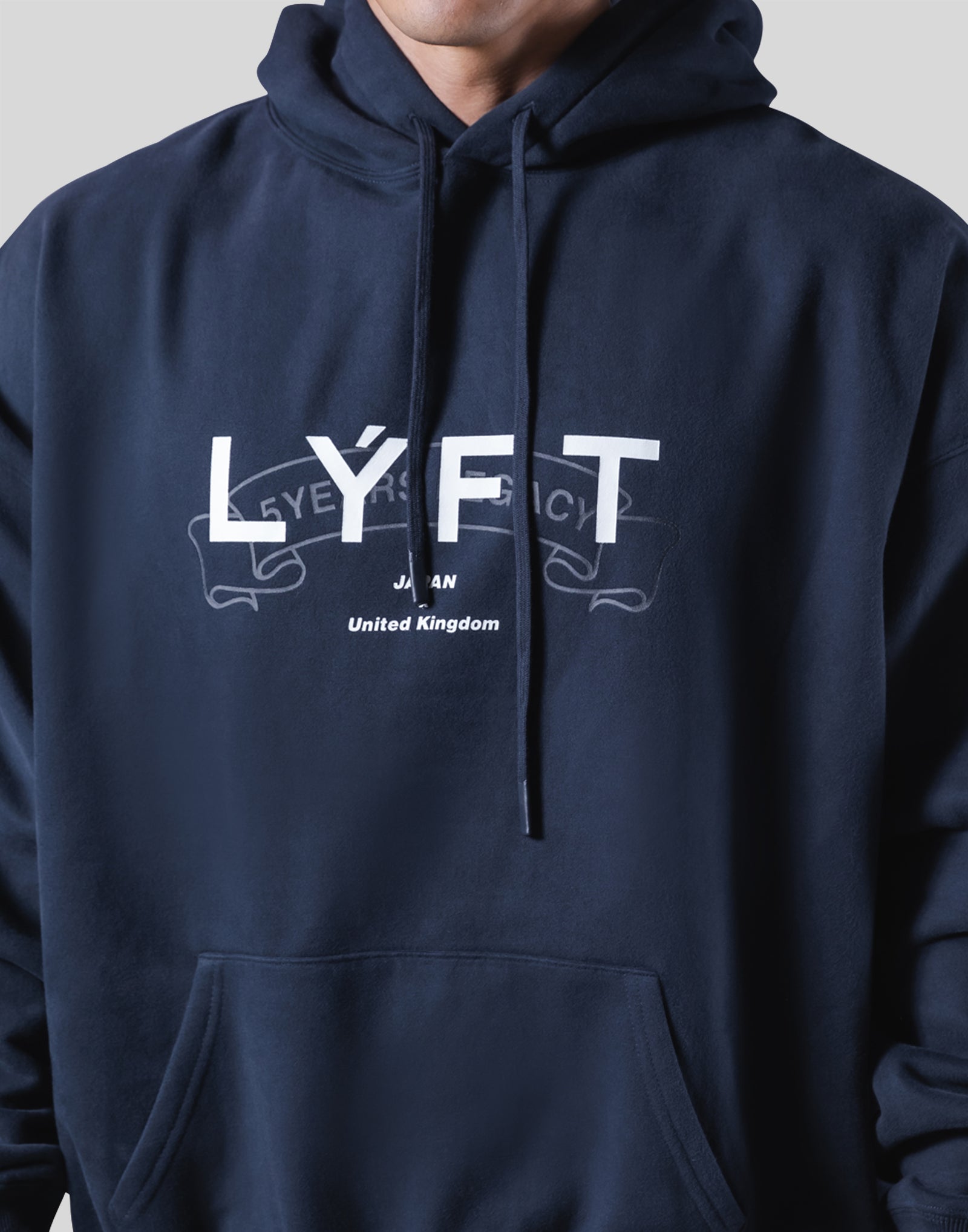 Heritage Logo Oversize Sweat Hoodie - Navy – LÝFT