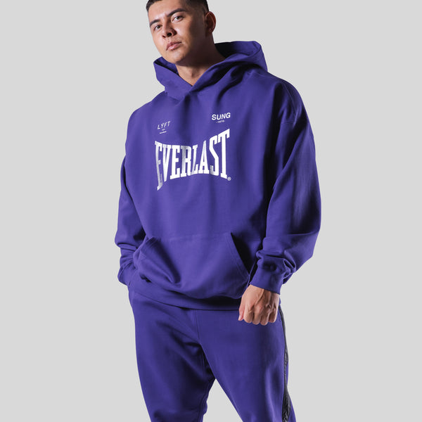 LÝFT x EVERLAST x SUNG Oversize Sweat Hoodie - Purple