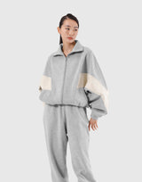 Loose Fit Zip Up Sweat Jacket 2 - Grey