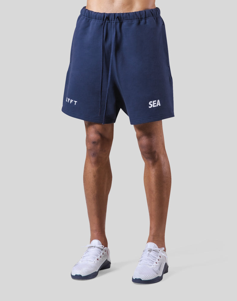 LÝFT × WIND AND SEA Sweat Shorts - Navy
