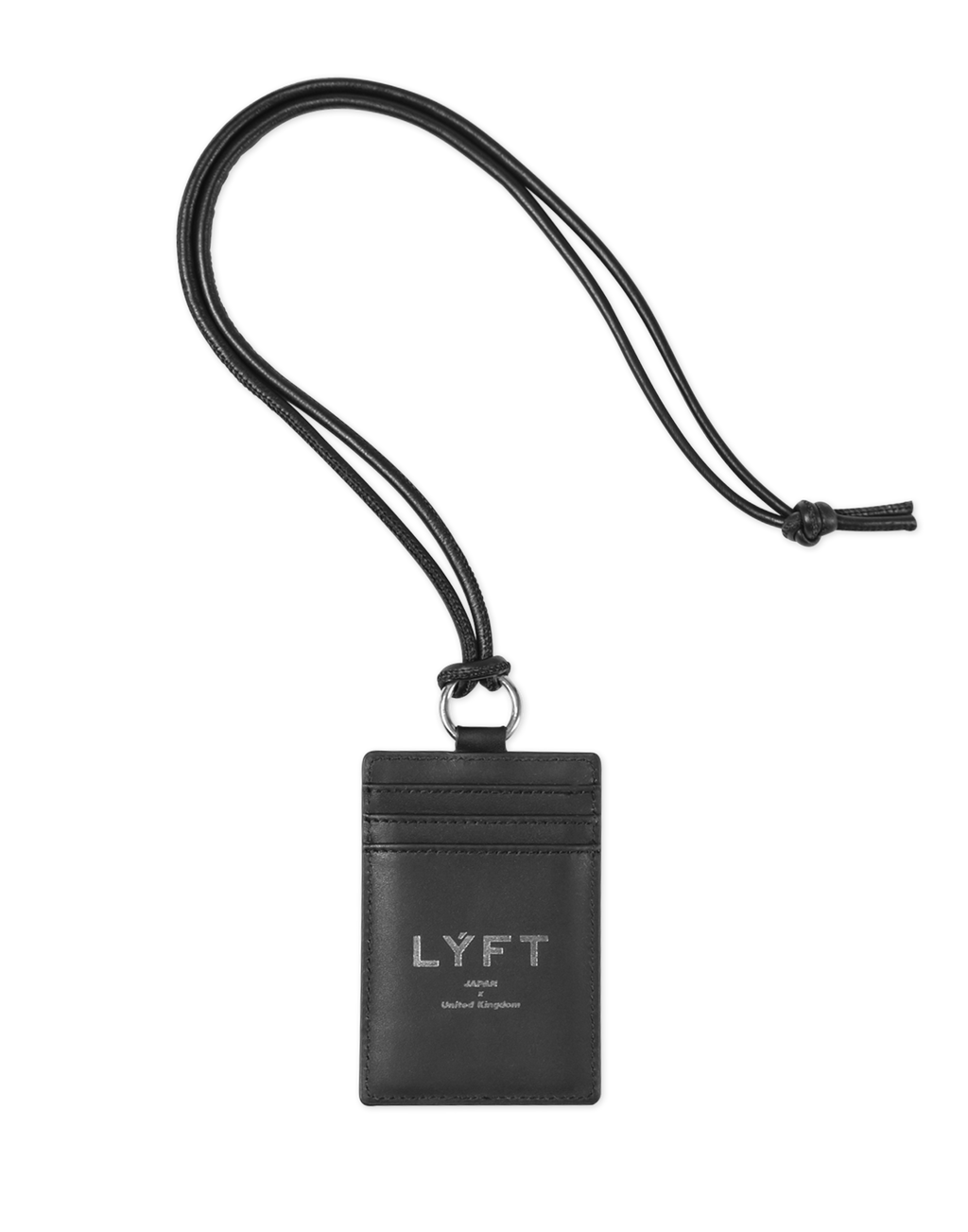 Leather Strap Card Holder - Black – LÝFT